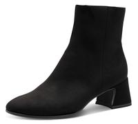 Stiefelette TAMARIS, Damen, Gr. 37, schwarz, Textil, Veloursleder, unifarben, Schuhe Stiefelette, Blockabsatz, Partystiefelette in veganer Verarbeitung (56331457-37) schwarz