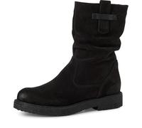 Stiefelette TAMARIS, Damen, Gr. 37, schwarz, Veloursleder, unifarben, Schuhe Stiefelette, Blockabsatz, Kurzstiefel mit praktischem Innenreißverschluss (38961902-37) schwarz