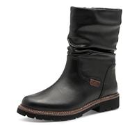 Stiefelette TAMARIS, Damen, Gr. 38, schwarz, Lederimitat, unifarben, Schuhe Stiefelette, Blockabsatz, Kurzstiefel, Boots in veganer Verarbeitung (83541722-38) schwarz