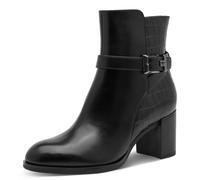 Stiefelette TAMARIS, Damen, Gr. 40, Synthetik Textil, schwarz, Leder, Lederimitat, unifarben, Basic, Schuhe Stiefelette, Blockabsatz, Ankleboot, mit modischer Zierschnalle (76940122-40) schwarz