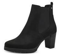 Stiefelette TAMARIS, Damen, Gr. 41, schwarz, Elastischer Einsatz, Textil, Veloursleder, unifarben, Schuhe Stiefelette, mit Stretcheinsatz (24700803-41) schwarz