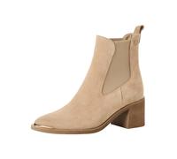 Stiefelette TAMARIS "Tamaris Stiefelette Leder/Textil", Damen, Gr. 37, beige, Leder, Textil, Schuhe Stiefelette (55356056-37) beige