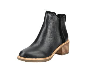 Stiefelette TOMS "TOMS Stiefelette Leder", Damen, Gr. 40, schwarz, Leder, Schuhe Stiefelette (12572824-40) schwarz