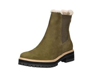 Stiefelette TOMS "TOMS Stiefelette Leder/Textil", Damen, Gr. 38, olive, Leder, Textil, Schuhe Stiefelette (51827725-38) olive