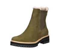 Stiefelette TOMS "TOMS Stiefelette Leder/Textil", Damen, Gr. 39, grün (olive), Leder, Textil, Schuhe Stiefelette (51827725-39) olive