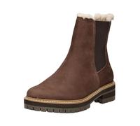 Stiefelette TOMS "TOMS Stiefelette Leder/Textil", Damen, Gr. 43,5, braun (dunkelbraun), Leder, Textil, Schuhe Stiefelette (13313513-43,5) dunkelbraun