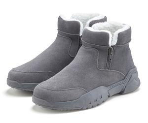 Stiefelette VIVANCE, Damen, Gr. 42, grau, Obermaterial: 100% Rindsleder. Decksohle: 100% Textilmaterial. Futter: 100% Textilmaterial. Laufsohle: 100% Synthetik, Veloursleder, unifarben, Basic, Schuhe 
