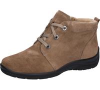Stiefelette WALDLÄUFER "Hesna", Damen, Gr. 8,5 (42,5), hellbraun, Veloursleder, Basic, Schuhe Stiefelette, Schnürboots, High Top Sneaker, Schnürstiefelette in H-Weite (78630768-8,5) hellbraun