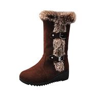 Stiefeletten Damen Klassisch Wildleder Halbstiefel Spitz Schlupfschuhe Niederung Stiefel Mit Schnalle Kurzstiefel Übergangsstiefel Halbhohe Ankle Boots Halbhoch Damenstiefel Schneestiefel a483
