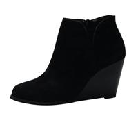 Stiefeletten Damen Mode Keilabsatz Plateau Wildleder Stiefel Damen mit Absatz Elegant Kurze Ankle Boots Damenschuhe Chelsea Boots Halbstiefel Damen Winterstiefel Sneaker Schuhe Ankle Boots mit Absatz