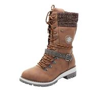 Stiefeletten Damen Retro Combat Boots Cowboy Stiefeletten Damen mit Schnürung Cowboystiefel mit Damen Stiefelette Western Stiefel Damen Westernstiefel Stiefel Damen Kurzstiefel mit Gürtel Winter