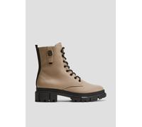 s.Oliver Damen Stiefeletten ohne Absatz zum Schnüren Vegan, Braun (Taupe), 37 EU