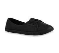 stiefelparadies Damen Sportliche Ballerinas Schuhe 137699 Schwarz Glatt 36 Flandell