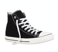 stiefelparadies Herren Sneakers Sneaker High Denim Turn Camouflage Stoff Schnürer Schuhe 54120 Schwarz Ambler 36 Flandell