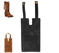 Stiefeltasche aus Leder, ultradünn, handgefertigt, Kartenhülle mit Druckknopfverschluss, kompakte Geldbörse im Cowboy-Stil für Outdoor-Aktivitäten, Vintage-Design