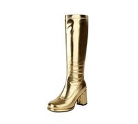 Stiefelüberzieher, Silber Stiefel Retro, Pink, langer Schaft, Synthetik, Reißverschlusss, Space, Schlager, cooler Look, Karneval, Halloween, Fasching, Mottoparty