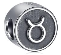 Stier Sternzeichen Charms passen Pandora Muttertag Armband, antike Sterling Silber Geburtstag Horoskop Sternzeichen Perlen, 12 Konstellation Charm, Geschenke für Tochter/Sohn/Mama