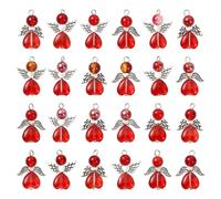 Stiesy 90 Stück 3 Stile Liebesengel Flügel Charms Romantische Fee Glas Anhänger Charm Valentinstag Rot Herz Engel Charms für Schmuck Armband Basteln DIY Halskette Hochzeit Dekor Geschenke
