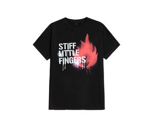 Stiff Little Fingers - Graffiti Logo - T-Shirt - Schwarz - S - 100% Baumwolle,Jersey Schwarz S