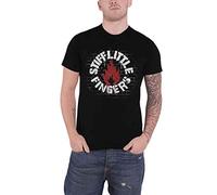 Rocks Off T-Shirt Stiff Little Fingers Wall Band Logo offiziell Herren Schwarz XL