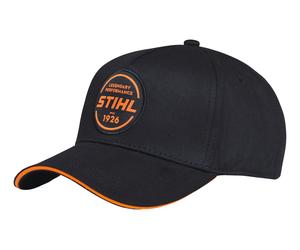 STIHL Baseballcap LOGO-CIRCLE schwarz, 100% Baumwolle, verstellbar mit Metall-Clip, legendäres Performance-Logo