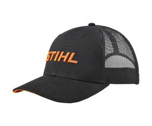 STIHL Baseballmütze mit grosser Stickerei, schwarz|orange