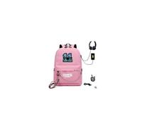 (Stil 05) Neuer Stranger Things Canvas-Rucksack USB-Ladegerät Damen-Studentenrucksack Letters Print