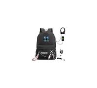 (Stil 18) Neuer Stranger Things Canvas-Rucksack USB-Ladegerät Damen-Studentenrucksack Letters Print