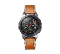 (Stil B Samsung Galaxy Watch 4-Braun) 22 mm Schweinerippchen-Stil Echtleder beschichtetes Smartwatch-Armband