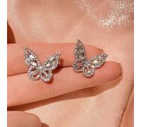 Stil eingelegte Strass-Bowknot-Quasten-Lange Ohrringe für Frauen-Hochzeits-Schmuck-Geburtstagsgeschenk