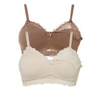 Still-BH BONPRIX, Damen, Gr. 90, Cup C, creme, mattbraun, Obermaterial: 95% Baumwolle, 5% Elasthan. Futter: 95% Baumwolle, 5% Elasthan. Spitze: 93% Polyamid, 7% Elasthan, BHs Still-BH (91643351-90) cr