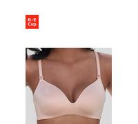 Still-BH LASCANA, Damen, Gr. 75, Cup D, toffee, Microtouch, Obermaterial: 68% Polyamid, 16% Elasthan, 16% Polyester, Basic, BHs Still-BH, ohne Bügel, mit leicht wattierter Schale (11045764-75) toffee