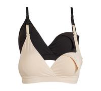 Still-BH BONPRIX, Damen, Gr. 48/50 (XL), N-Gr, schwarz, kieselbeige, Jersey, Obermaterial: 95% Baumwolle, 5% Elasthan. Futter: 95% Baumwolle, 5% Elasthan, unifarben, BHs Still-BH, ohne Bügel und Nähte