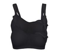 Still-BH BONPRIX "Still BH ohne Bügel mit Baumwolle (2er Pack)", Damen, Gr. 80, Cup D, schwarz (schwarz, schwarz), Obermaterial: 90% Baumwolle, 10% Elasthan. Futter: 90% Baumwolle, 10% Elasthan, BHs S