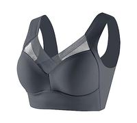 Still BH,Women's Non-Wired Bra, Sleep Bustier Tops, Lace Bralette, Non-Wired Classic T-Shirt Bra, Cups, Comfortable, Soft, Seamless,Grey