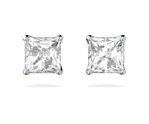 Stilla Attract Ohrstecker, Kissenschliff, Weiß, Rhodiniert OS