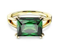 Stilla Cocktailring, Rechteckschliff, Grün, 18K Goldbeschichtet 52