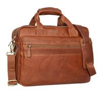 STILORD Adventure Lehrertasche Herren Damen Aktentasche Leder Groß Office Büro Schulter- oder Umhängetasche Businesstasche für Laptop Echtleder Farbe:Cognac - braun