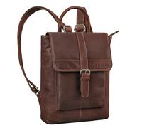 STILORD 'Agnes' Damen Rucksack klein Elegant Damenrucksack Leder Vintage Cityrucksack kleiner Lederrucksack Daypack für Arbeit Reisen Echtleder, Farbe:torres - braun