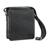 STILORD 'Akito' Umhängetasche Herren Leder Klein - Ideal für Alltag Reise oder Stadt-Bummel - Mit Tabletfach für 8,4 Zoll iPad - Ledertasche Herren Klein aus Echtleder, Farbe:schwarz