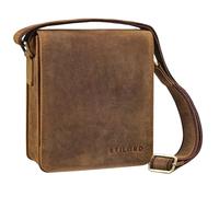 STILORD Akito Umhängetasche Herren Leder Klein - Ideal für Alltag Reise oder Stadt-Bummel - Mit Tabletfach für 8,4 Zoll iPad - Ledertasche Herren Klein aus Echtleder Farbe:vinto - braun