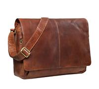 STILORD 'Alex' Vintage Ledertasche Männer Frauen Businesstasche zum Umhängen 15,6 Zoll Laptoptasche Aktentasche Unitasche Umhängetasche Leder, Farbe:maraska - braun