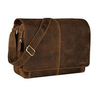 STILORD 'Alex' Vintage Ledertasche Männer Frauen Businesstasche zum Umhängen 15,6 Zoll Laptoptasche Aktentasche Unitasche Umhängetasche Leder, Farbe:calais - braun