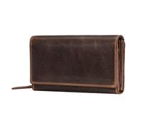 STILORD "Alissa Elegante Geldbörse Damen Leder Groß - 26 Kartenfächer & viele Fächer - Portemonnaie mit Reißverschluss RFID-Schutz - Geldbeutel extra Münzfach Echt-Leder Farbe:luino - braun