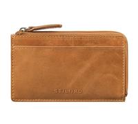 STILORD 'Ano' 2-in-1 Leder Schlüsseltasche Schlüsseletui 6 Karten-Fächer Münzfach Geld-Fach ideal als Slim Wallet Mini Geldbörse Echtleder Damen Herren Schlüssel-Etui, Farbe:Perugia - braun