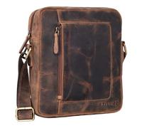 STILORD 'Ashton' Herren Leder Tasche zum Umhängen Vintage Herrentasche Ledertasche Crossbody Bag Kleine Messenger Bag für Männer Umhängetasche Echtleder, Farbe:calais - braun