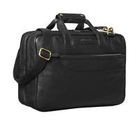 STILORD Astor Große Lehrertasche Leder für Herren Damen Vintage Aktentasche XL Businesstasche Umhängetasche für breite A4 Ordner Laptop Trolley Aufsteckbar Farbe:schwarz