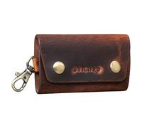 STILORD Atticus Leder Schlüsselmappe Karabiner Schlüsseletui Lederetui mit Karabinerhaken Schlüssel Organizer Vintage Echtleder Farbe:Kara - Cognac