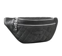 STILORD Azul Premium Bauchtasche Leder Damen Herren Mit Rautensteppung - Retro Vintage Festivaltasche - Modisch Gesteppte Gürteltasche Echt Leder - Stylische Hüfttasche Farbe:schwarz