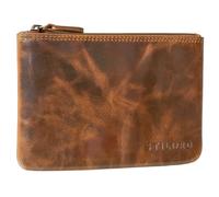 STILORD 'Barry' Vintage Ledermäppchen für Stifte Kosmetik Geld Brille Schlüssel Pass ideal als Stifteetui Federmappe Schminktasche Täschchen aus Leder, Farbe:Kara - Cognac